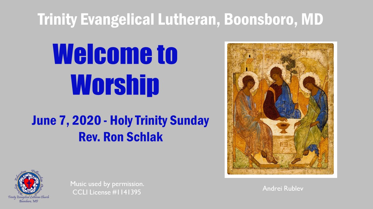 Worship Service for June 7th – Holy Trinity Sunday - Trinity ...